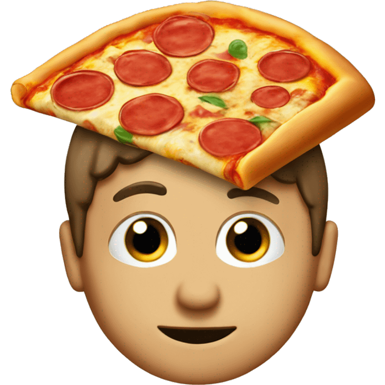 Pizza on head emoji