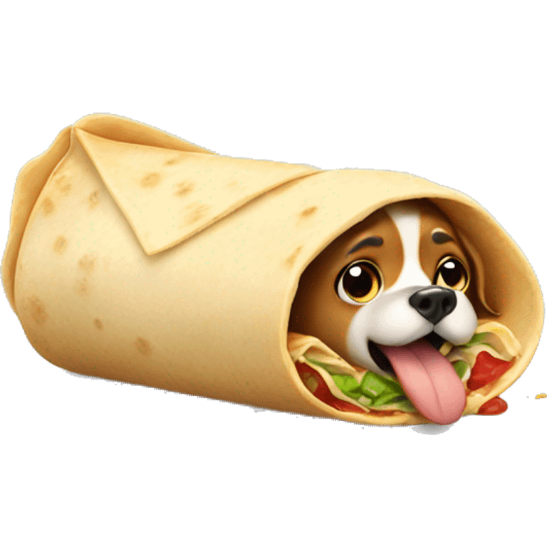 dog eating burrito  emoji