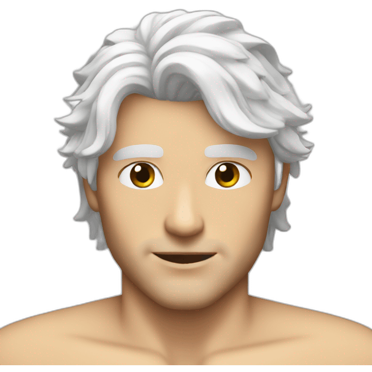 white hair sexy guy emoji