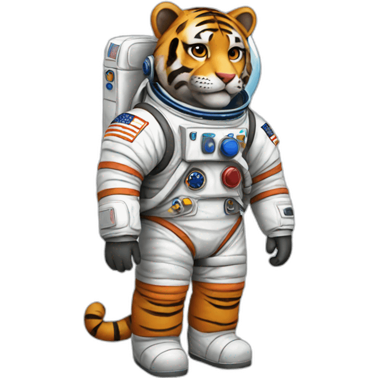 Astronaut Tiger emoji