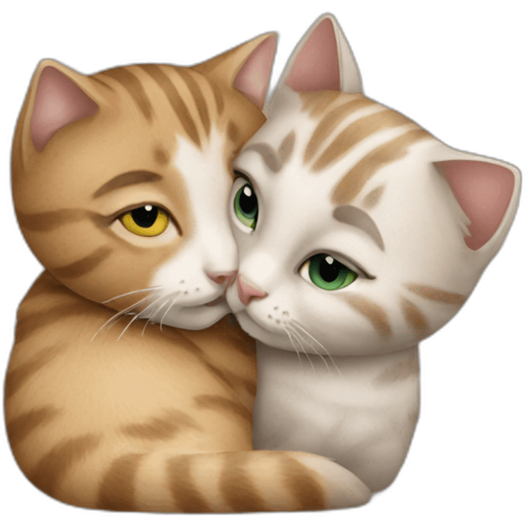 Little tabby cat kissing emoji