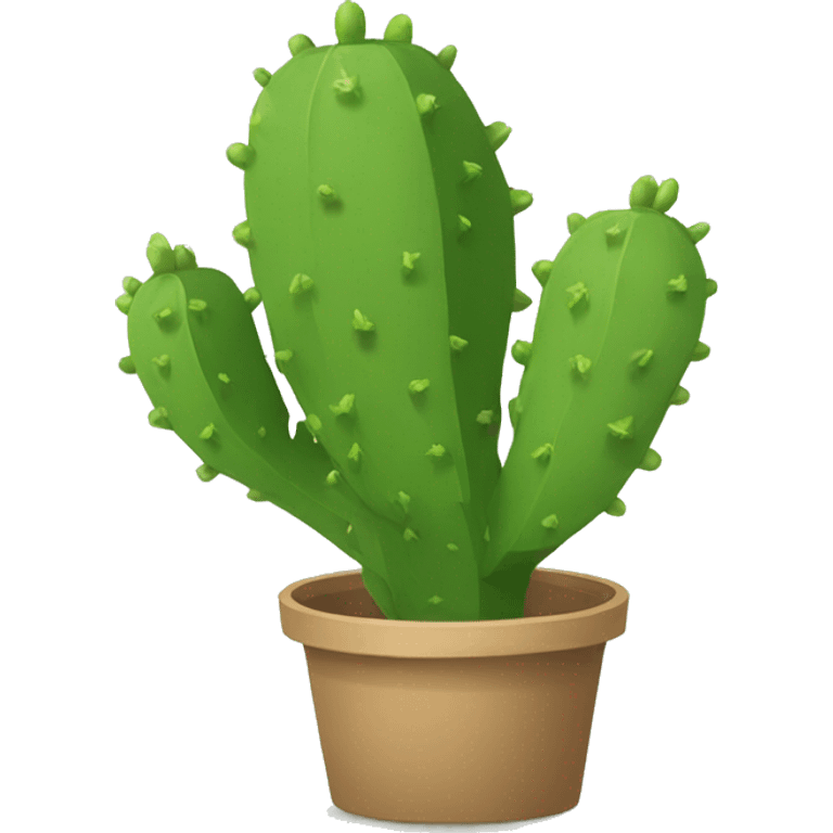 single flat Nopal without pot emoji