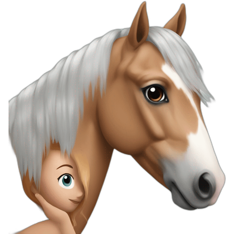 horse on the girl emoji