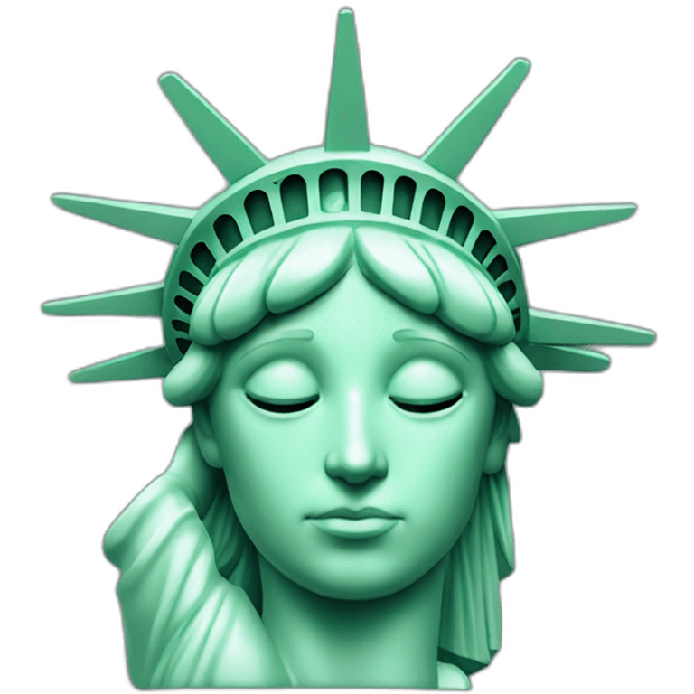 statue of liberty holding head emoji