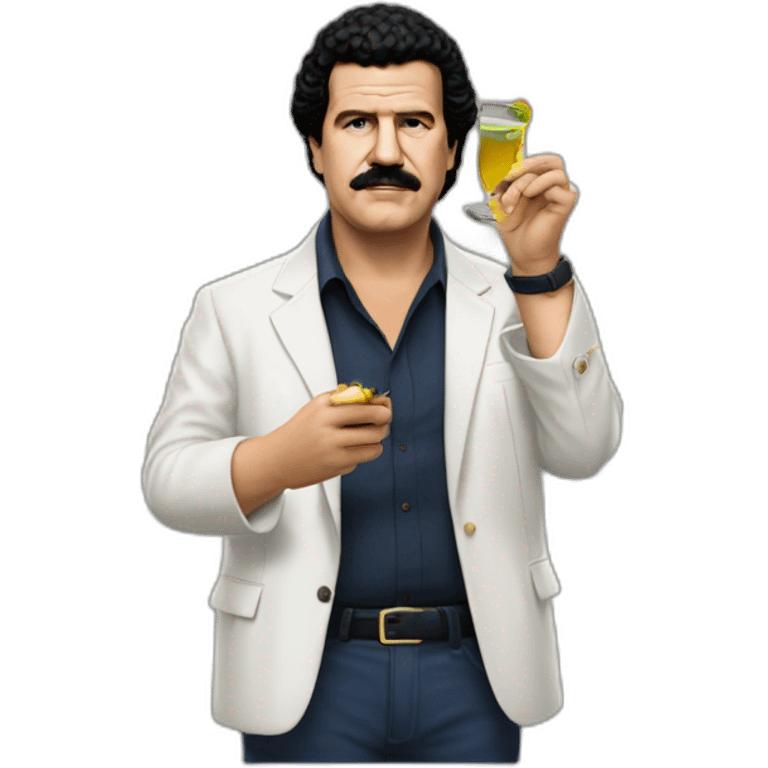 Pablo escobar qui serre la main de macron emoji