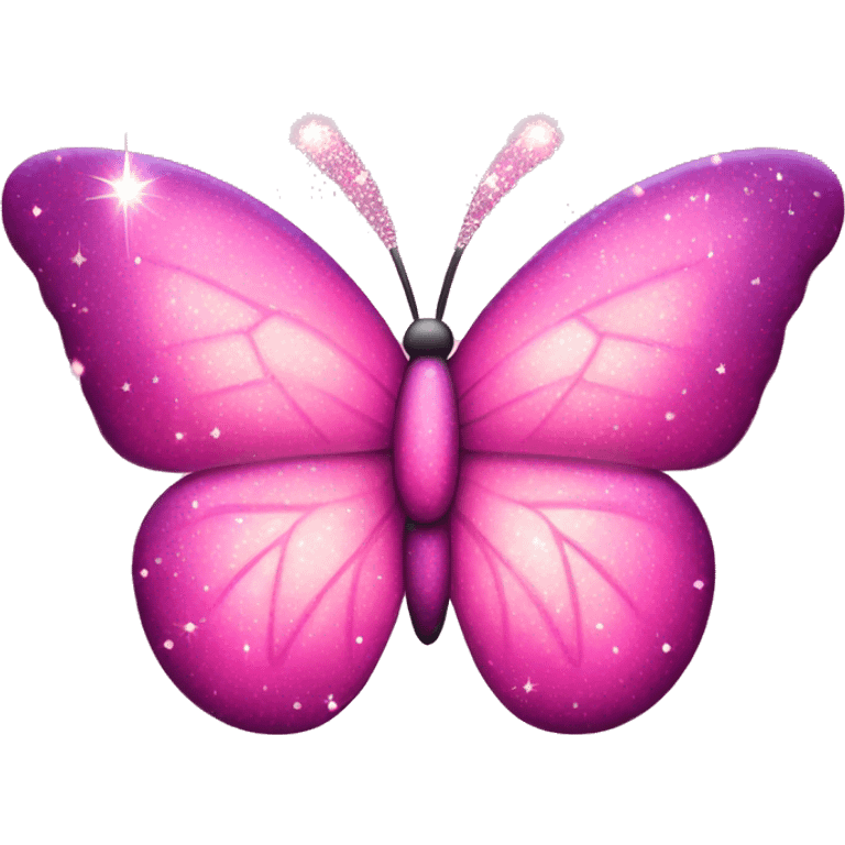 pink butterfly with sparkles emoji