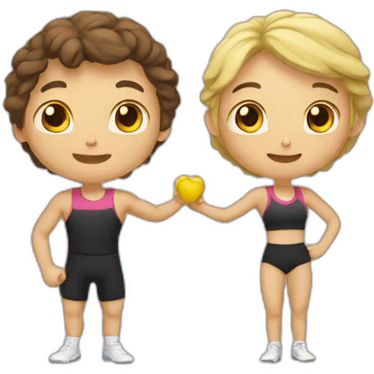 couple training together emoji