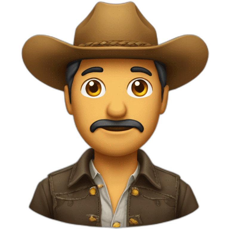 Pero con un sombrero de vaquero emoji