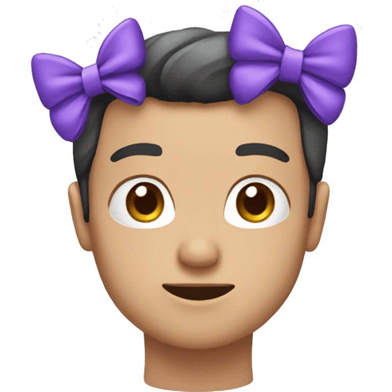 Purple bow emoji