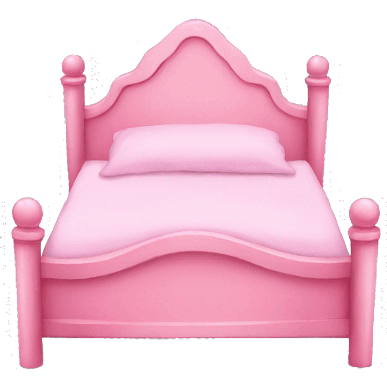 Pink princess bed emoji