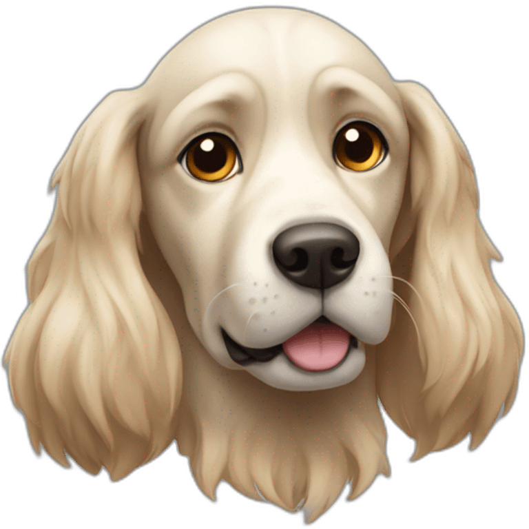 Dog profile looking askance emoji