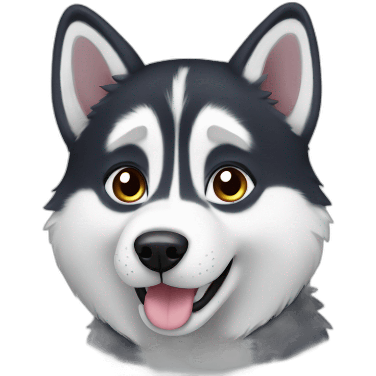 So cute husky emoji