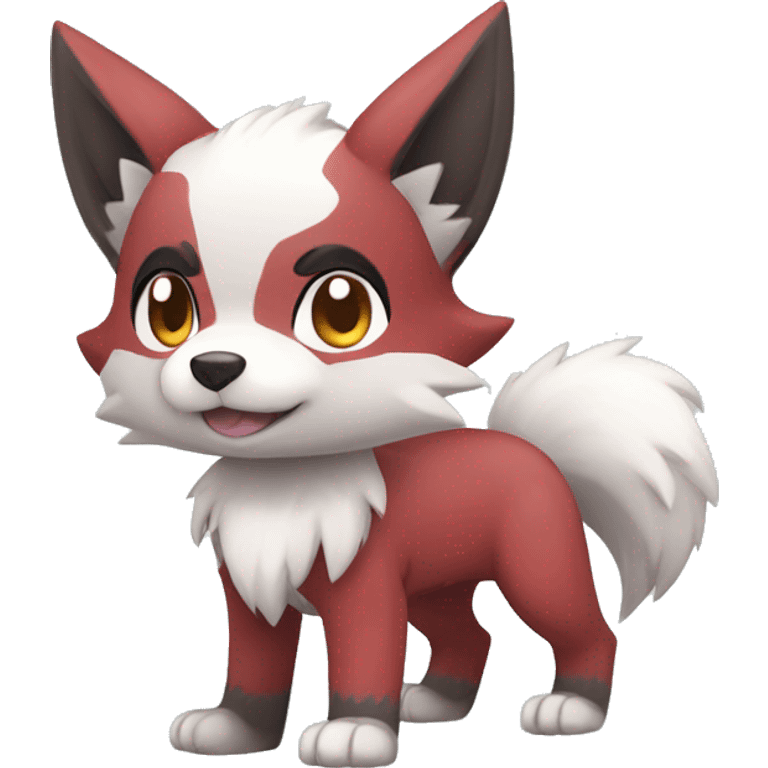 Kawaii Chibi Poochyena-Lycanroc-Pokémon Full Body emoji