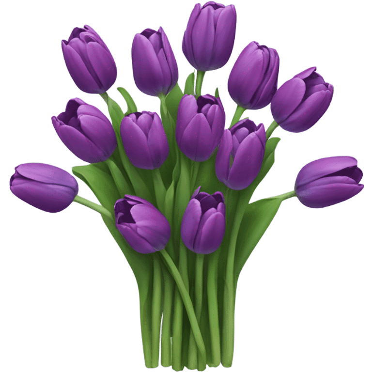 Purple tulips buque emoji