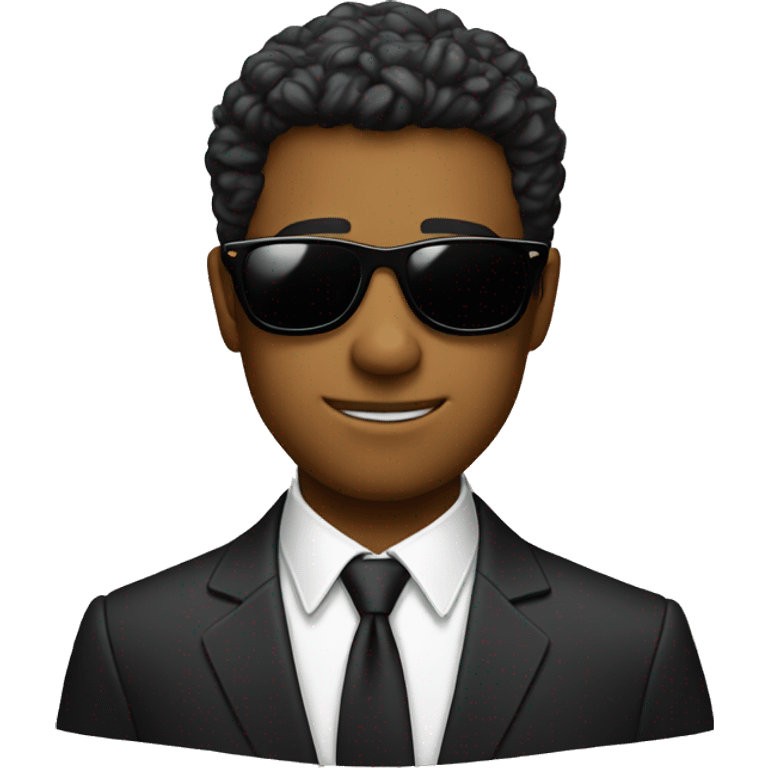 cool sunglasses emoji wears a suit  emoji