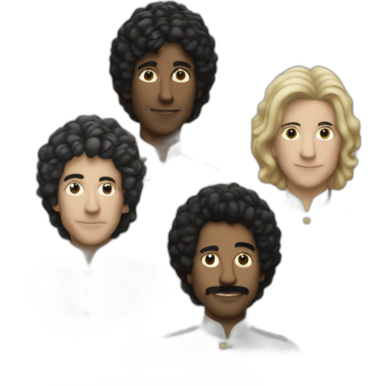 4 members of Queen band emoji