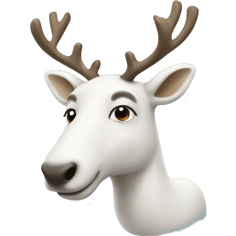 white-reindeer emoji