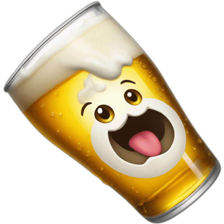 Chat buvant une bière emoji