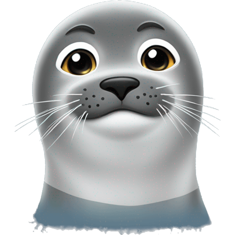 Seal looking up emoji