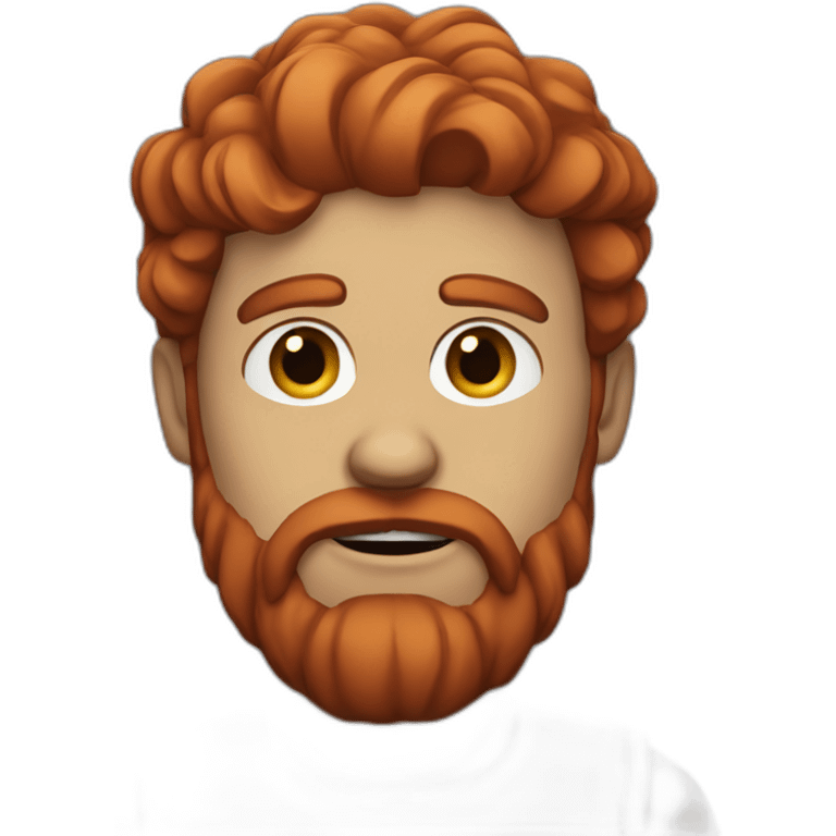 bruiserX with red hair and a beard emoji