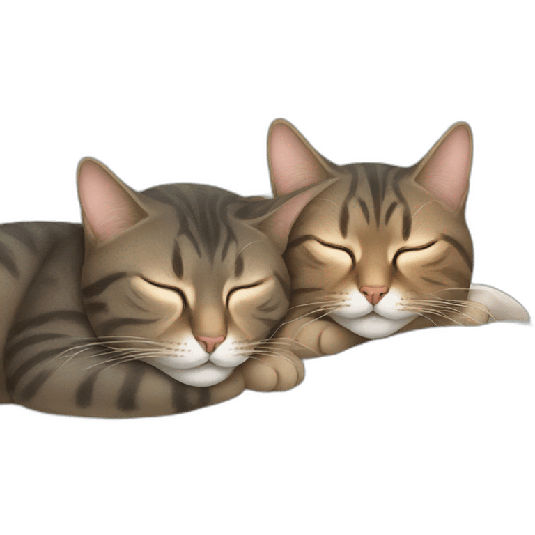 Two cats sleeping emoji