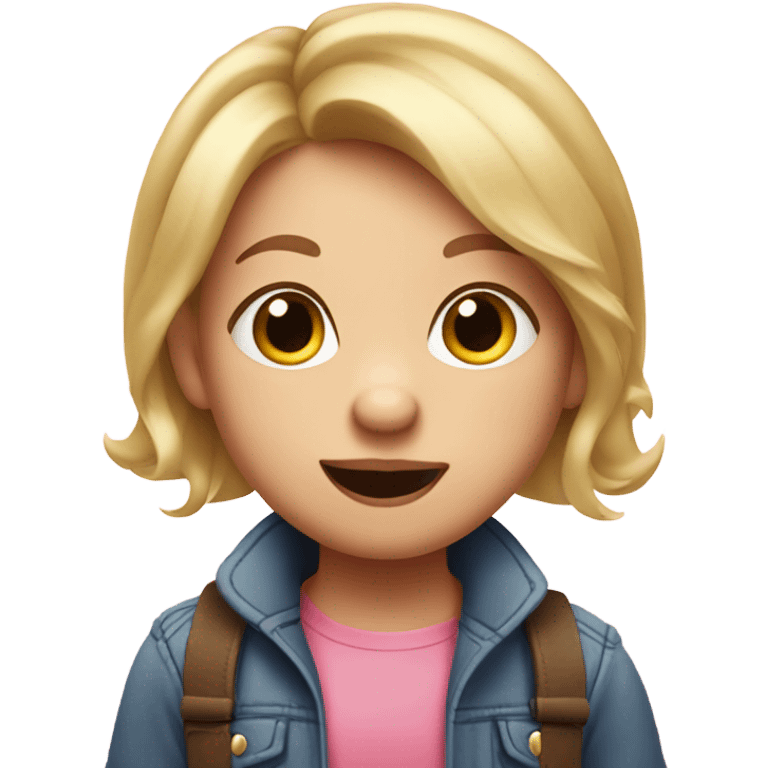 Girl with blonde hair but it’s a pig  emoji