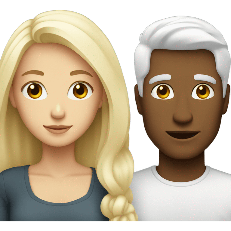 Blonde girl, white hair man emoji