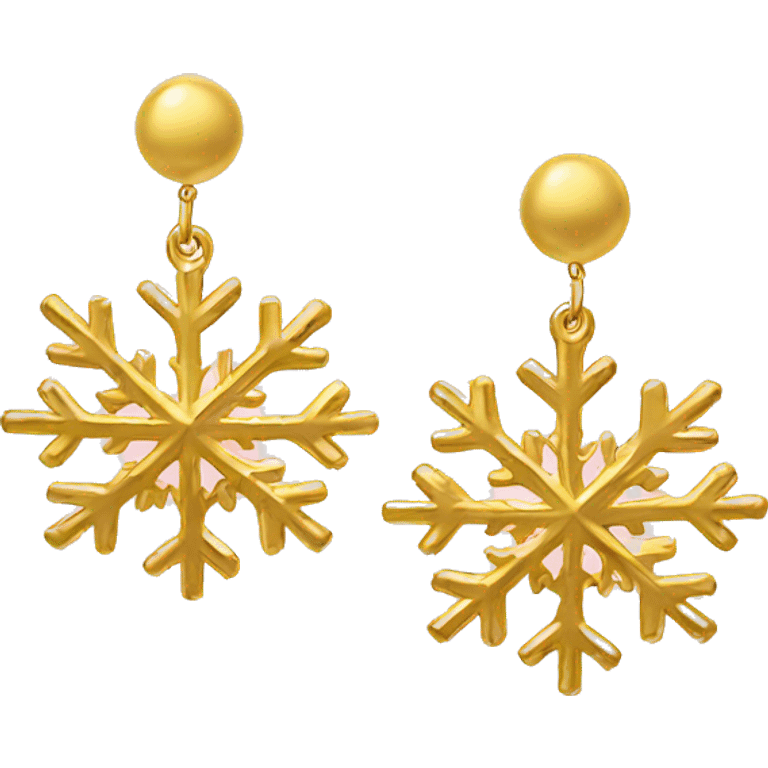 gold snowflake earrings emoji