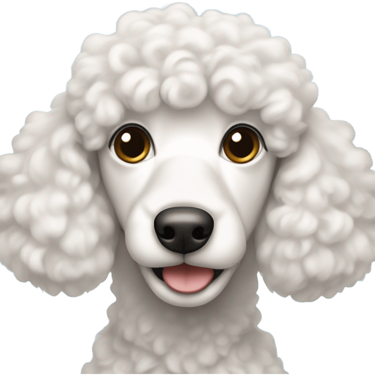 caniche white curly ears emoji