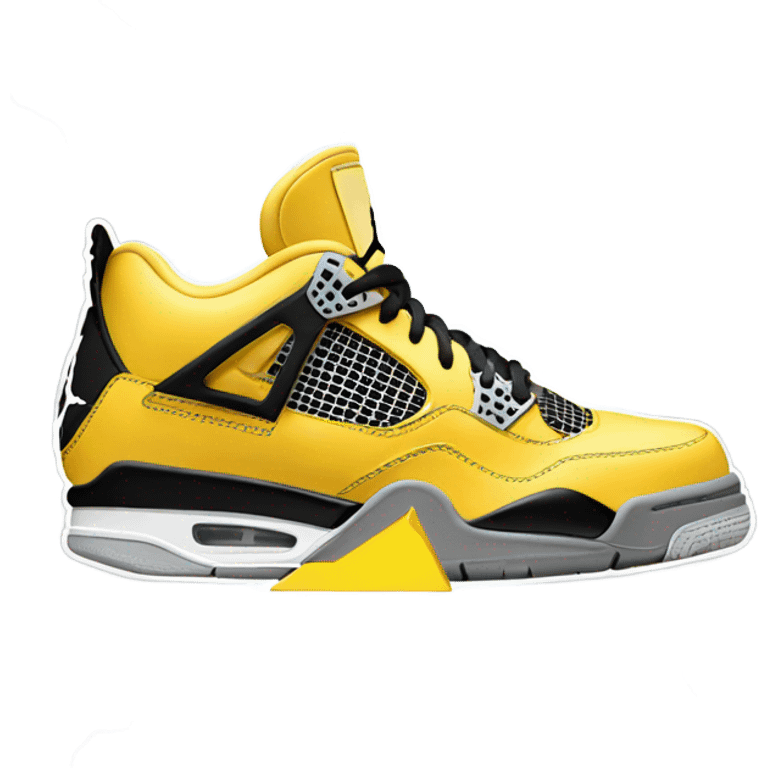 Jordan 4 lightning sneaker emoji