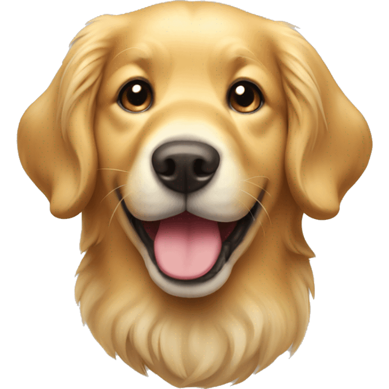 Cute golden retriever dog emoji