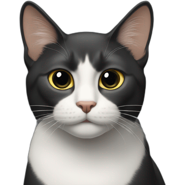 Gato negro y gato blanco emoji