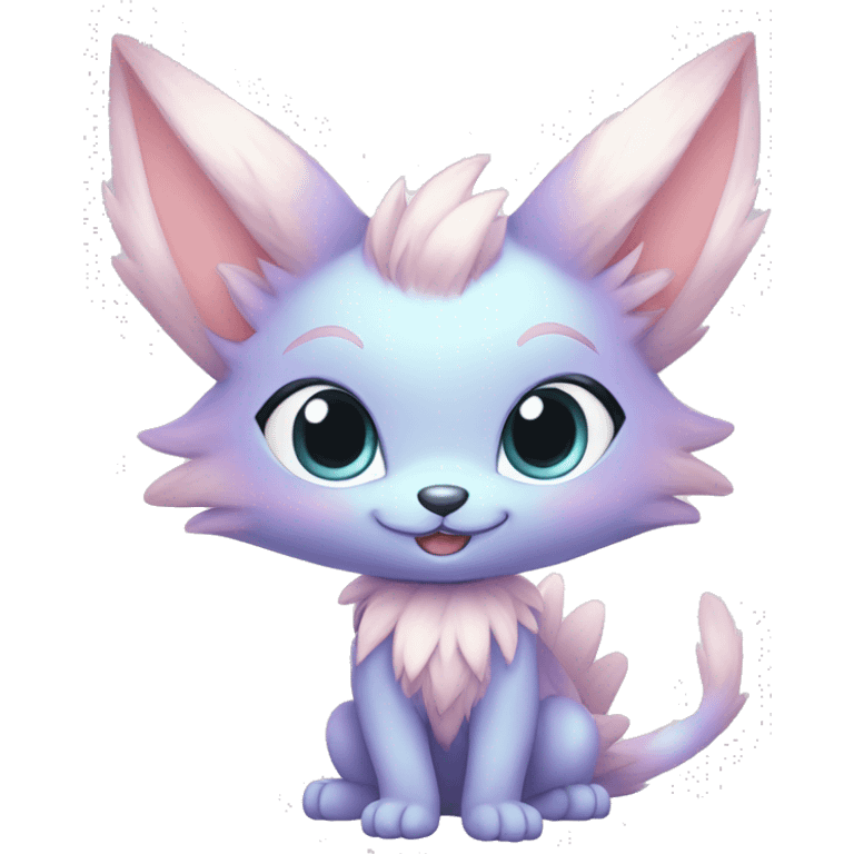 Anthro-Pastel-Fur-Sona-Chibi-Shiny-Fakémon full body emoji