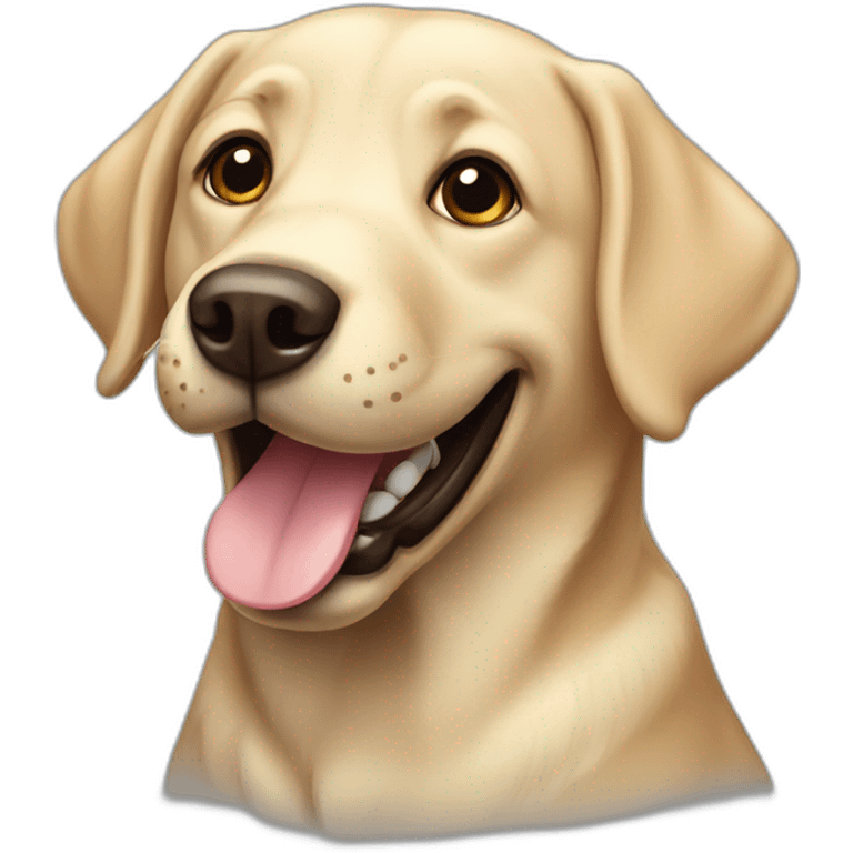 Happy labrador dog emoji