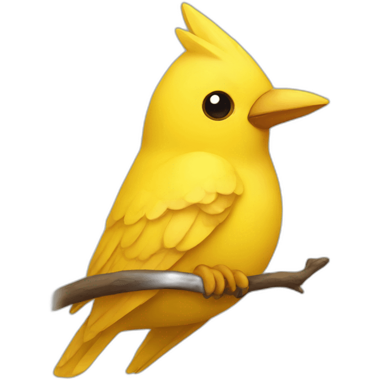 Yellow Triangular Bird emoji