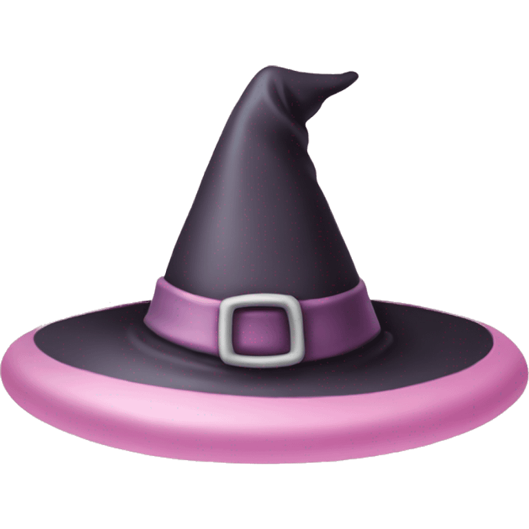 Pastel pink witch hat emoji