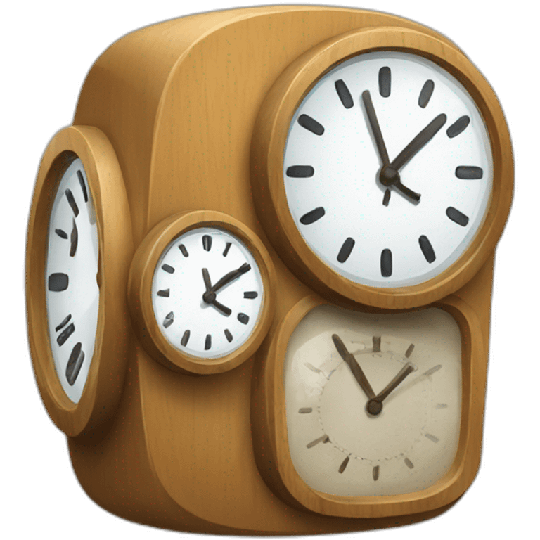 two clocks emoji