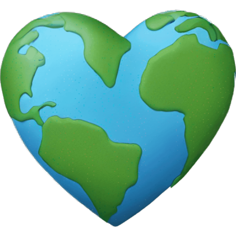 heart shaped earth emoji