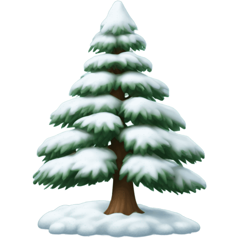 Snowy pine tree emoji