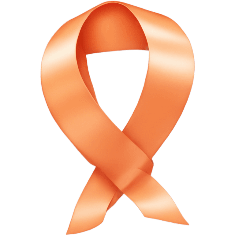 Peach colored ribbon emoji