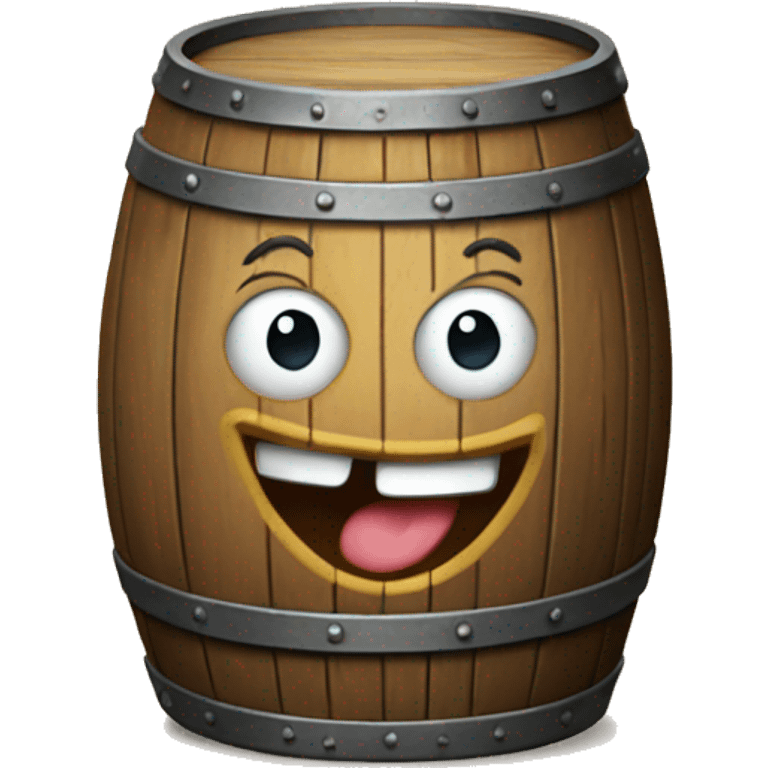 a barrel laughing at you pointing the finger emoji