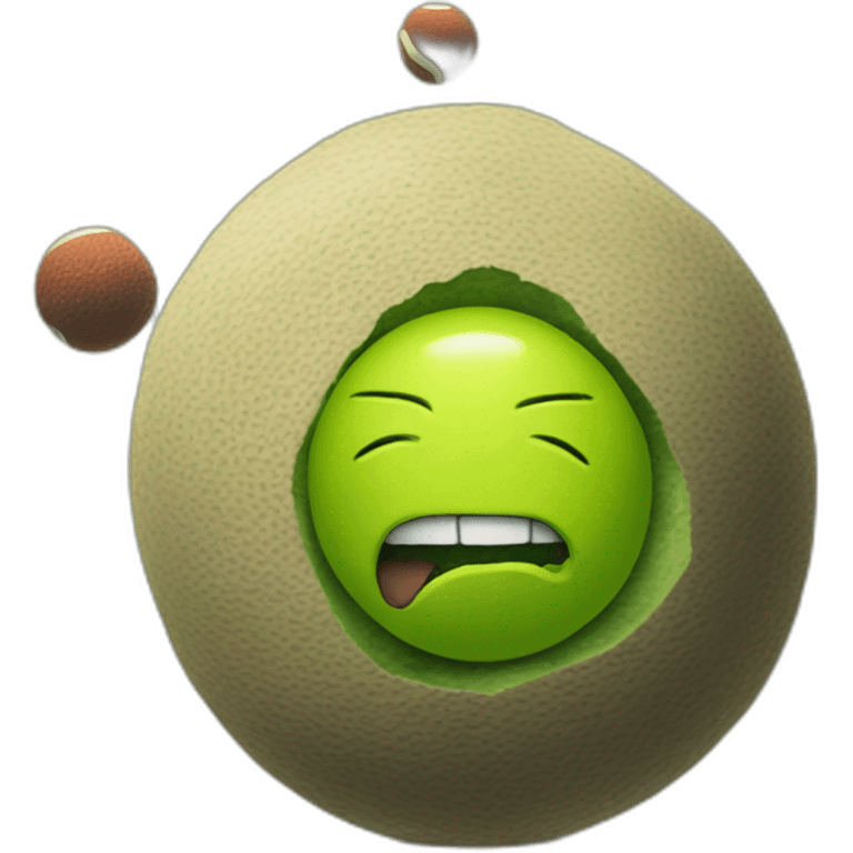 A gigant wustrell with two tennis ball emoji