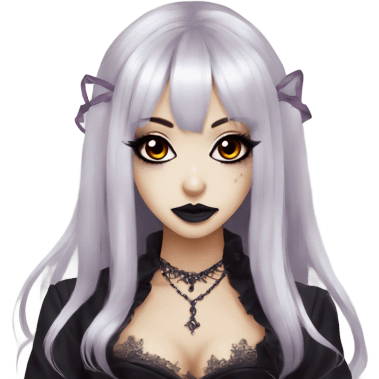 hime gyaru goth vampire emoji