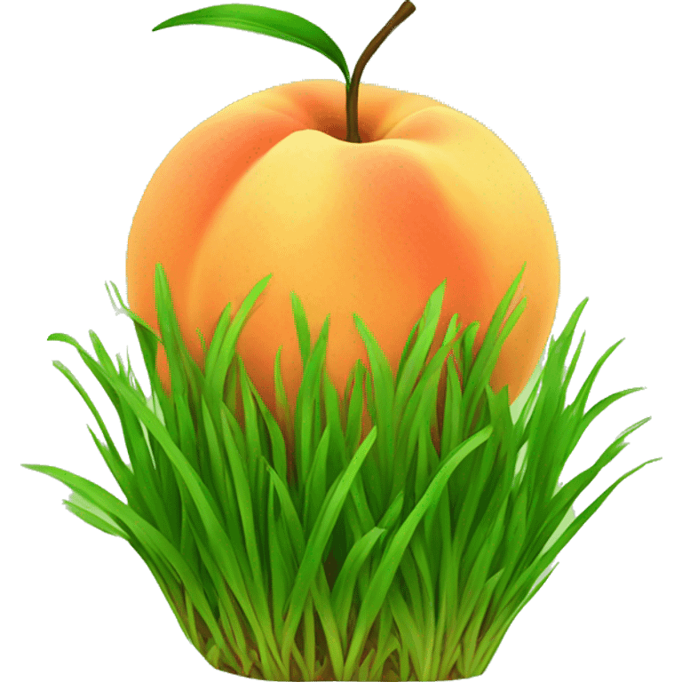 Grass on a peach emoji