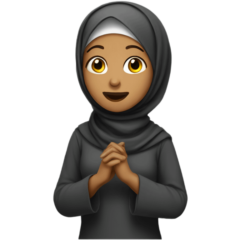 girl wearing hijab singing  emoji