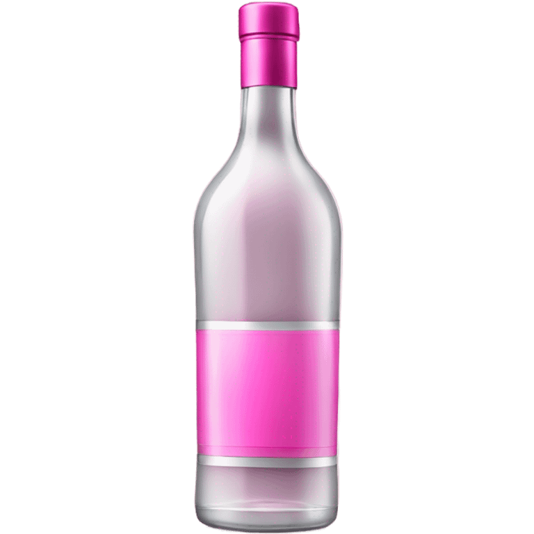 Realistic isolated vodka Bottle with metallic pink label and lid.
  emoji