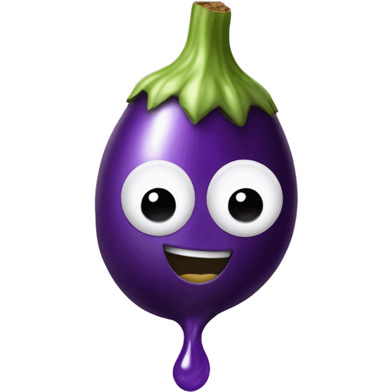 Eggplant squirting water emoji