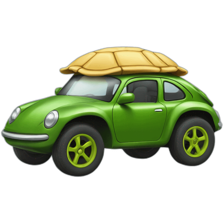 Tortue sur une voiture  emoji