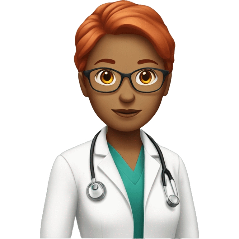 doctor woman with red hair emoji