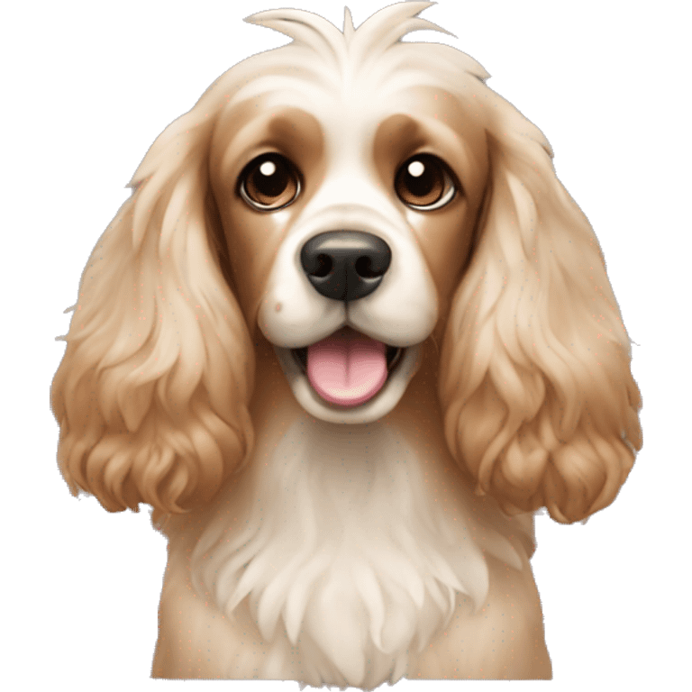 Cocker spaniel with a Mohawk  emoji